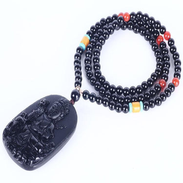 108 Natural Obsidian Buddha Mala